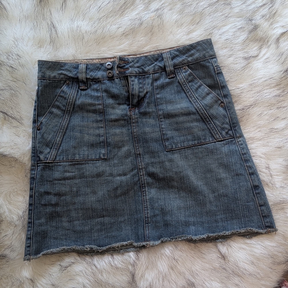 So Wear It Declare It Gray Blue Mini A-line Skirt